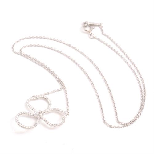 ティファニー ネックレス レディース オープン ペーパーフラワー ダイヤモンド ネックレス プラチナ TIFFANY PT950 中古