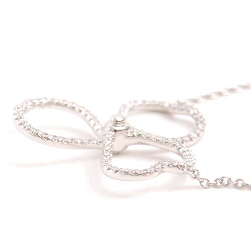ティファニー ネックレス レディース オープン ペーパーフラワー ダイヤモンド ネックレス プラチナ TIFFANY PT950 中古