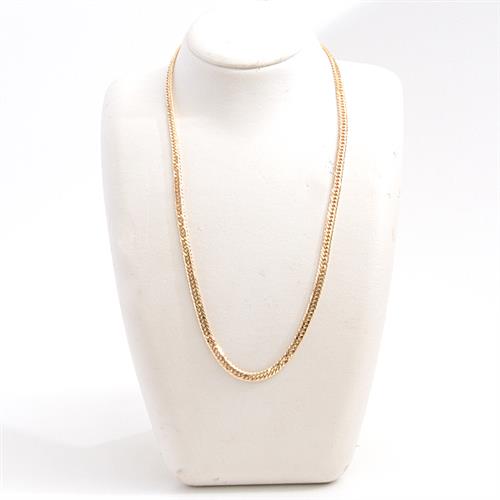 喜平 ネックレス K18 6面カット ダブル 30g 50cm 造幣局検定刻印入 メンズ レディース チェーン イエローゴールド YG 【中古】