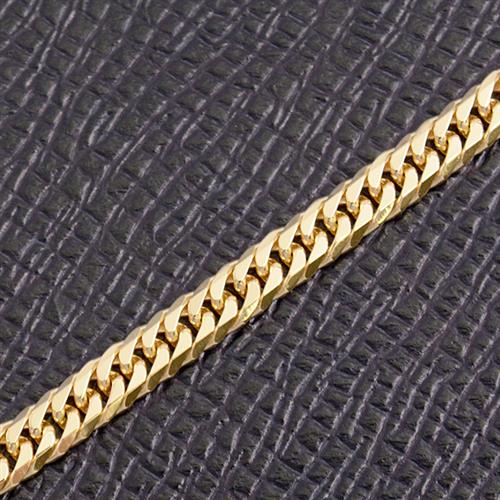 喜平 ネックレス K18 6面カット ダブル 30g 50cm 造幣局検定刻印入 メンズ レディース チェーン イエローゴールド YG 【中古】