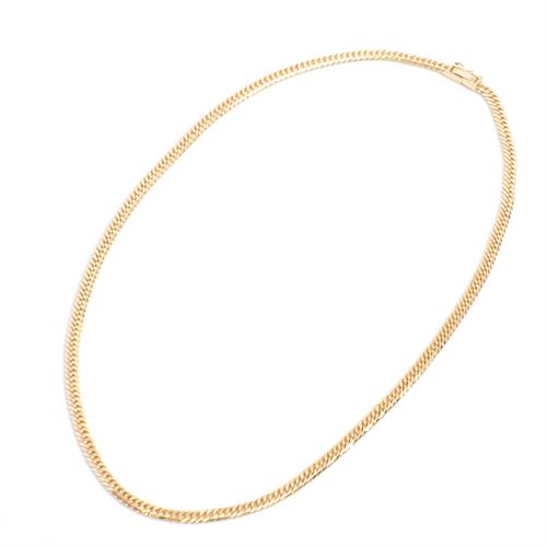 喜平 ネックレス K18 6面カット ダブル 30g 50cm 造幣局検定刻印入 メンズ レディース チェーン イエローゴールド YG 【中古】