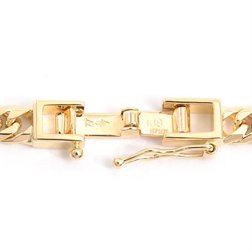 喜平 ネックレス K18 6面カット ダブル 30g 50cm 造幣局検定刻印入 メンズ レディース チェーン イエローゴールド YG 【中古】