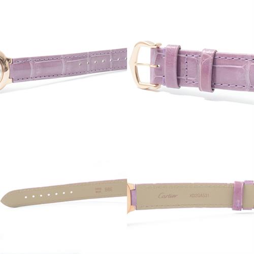 カルティエ 時計 レディース バロンブルー 28mm 11ポイント ダイヤモンド 電池式 シルバー文字盤 ピンクゴールド Cartier WE902050 750PG 中古