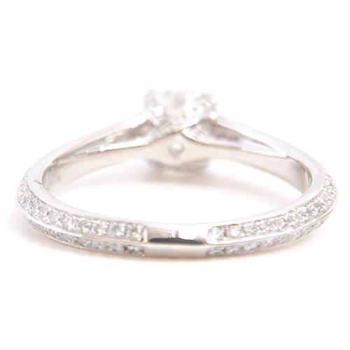 グラフ 指輪 レディース レガシー エメラルドカット ダイヤモンド リング 0.51ct 11号 プラチナ GRAFF PT950 中古