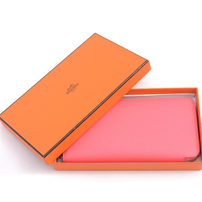 エルメス 財布 レディース アザップロング シルクイン ヴォーエプソン D刻 ローズアザレ ピンク HERMES 中古