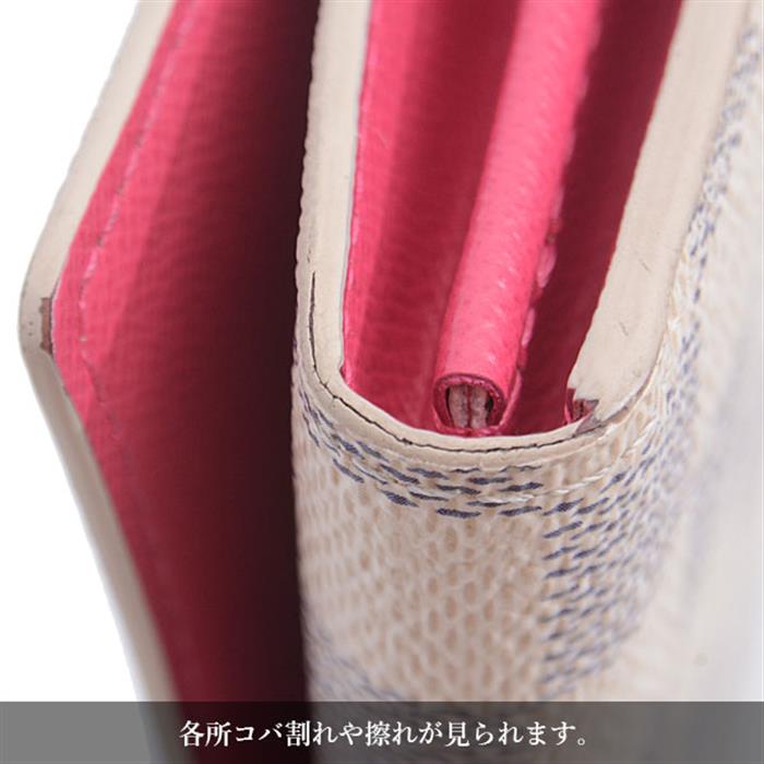 ルイヴィトン 財布 レディース ダミエアズール ポルトフォイユサラ ヴィヴィエンヌ ホリデイ Louis Vuitton N60497 中古