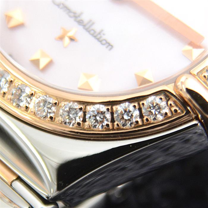 オメガ 時計 レディース コンステレーション ミニ マイチョイス ダイヤベゼル 電池式 ステンレス OMEGA 1368.73 SS×750PG 中古