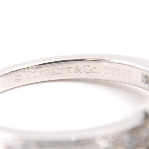 ティファニー 指輪 レディース リボン モチーフ ダイヤモンド リング 0.57ct 10号強 PT950 プラチナ TIFFANY【中古】