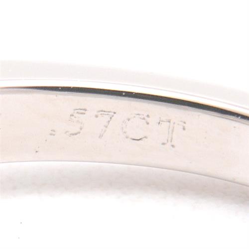 ティファニー 指輪 レディース リボン モチーフ ダイヤモンド リング 0.57ct 10号強 PT950 プラチナ TIFFANY【中古】
