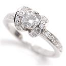 ティファニー 指輪 レディース リボン モチーフ ダイヤモンド リング 0.57ct 10号強 PT950 プラチナ TIFFANY【中古】