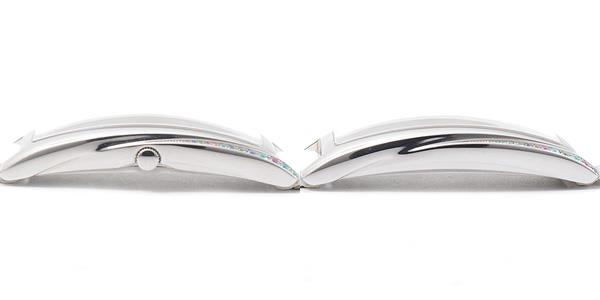 ティファニー 時計 レディース ジェメア カラーストーンベゼル ホワイト文字盤 電池式 サテンベルト TIFFANY GEMEA Z6401.10.10G29A48G 中古