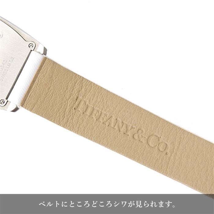 ティファニー 時計 レディース ジェメア カラーストーンベゼル ホワイト文字盤 電池式 サテンベルト TIFFANY GEMEA Z6401.10.10G29A48G 中古