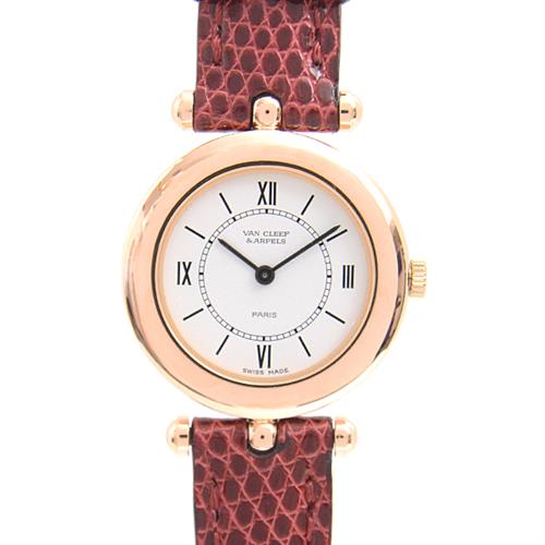 ヴァンクリーフ&アーペル 時計 レディース ラ コレクション 電池式 ホワイト文字盤 ピンクゴールド Van Cleef & Arpels 750PG 28640 中古