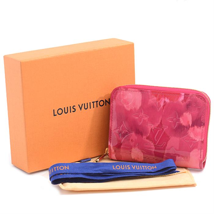 ルイヴィトン 財布 レディース ヴェルニ ジッピーコインパース イカットフラワー ローズアンディアン Louis Vuitton M90030 中古