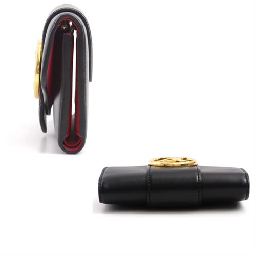 ルイヴィトン 財布 レディース ポルトフォイユLV ポンヌフ コンパクト ノワール M69175 Louis Vuitton 【中古】