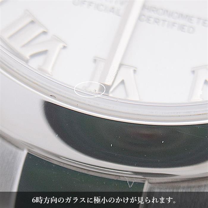 ロレックス 時計 ボーイズ デイトジャスト シルバーローマン スムースベゼル 自動巻 ホワイトゴールド ステンレス ROLEX 178240 SS 中古