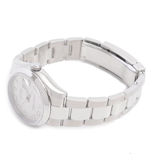 ロレックス 時計 ボーイズ デイトジャスト シルバーローマン スムースベゼル 自動巻 ホワイトゴールド ステンレス ROLEX 178240 SS 中古