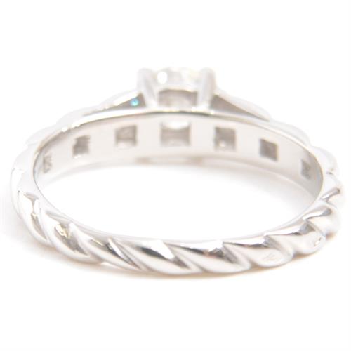 ショーメ 指輪 レディース トルサード ソリテール ダイヤモンド リング 9号 プラチナ CHAUMET PT950 中古