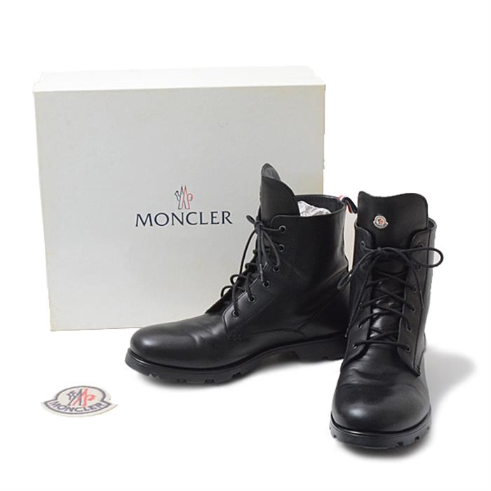 モンクレール 靴 メンズ レースアップ ワークブーツ ブーツ サイズ27.5cm 表記サイズ45 レザー ブラック MONCLER【中古】