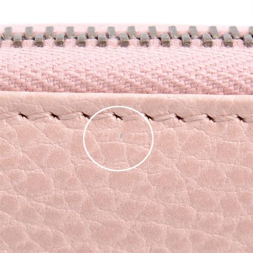 グッチ 財布 レディース GGマーモント ラウンドファスナー長財布 バタフライ ピンク 499363 GUCCI 中古