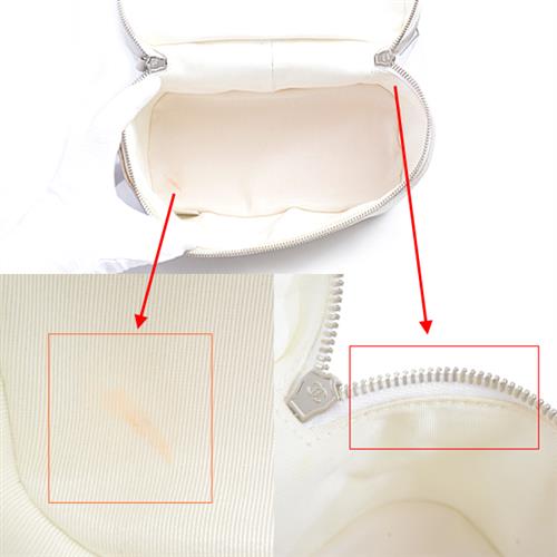 シャネル バッグ レディース クリア チェーンショルダーバッグ マトラッセ レザー ビニール ホワイト CHANEL【中古】