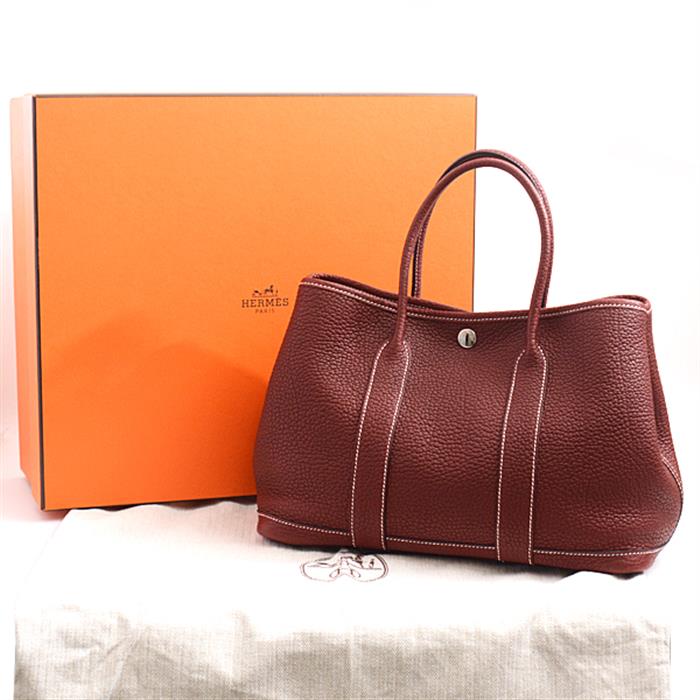 エルメス バッグ レディース ネゴンダ ガーデンパーティTPM □P刻 ルージュアッシュ ボルドー系 HERMRS 中古