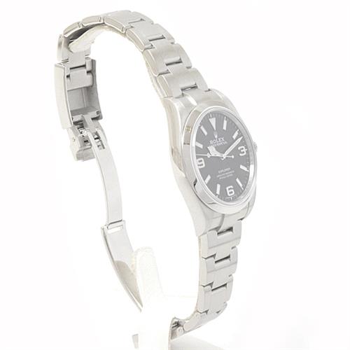 ロレックス 時計 メンズ エクスプローラー1 自動巻 ブラック文字盤 ステンレス ROLEX EXPLORER1 214270 SS 中古