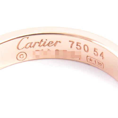 カルティエ 指輪 レディース メンズ ミニラブリング 54号 実寸13.5号 ピンクゴールド Cartier 750PG 中古