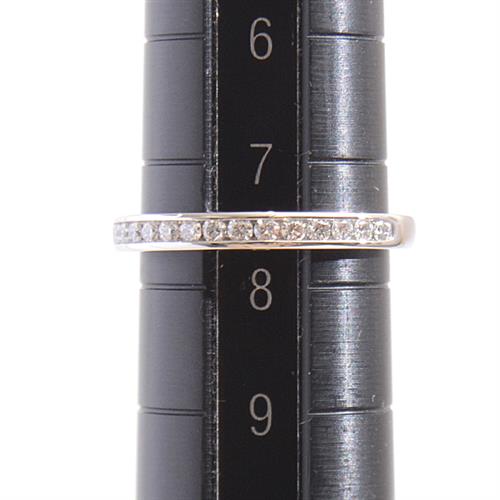 ティファニー 指輪 レディース チャネルセッティング ダイヤ ハーフ エタニティ リング 7.5号 2.3mm プラチナ TIFFANY PT950 中古