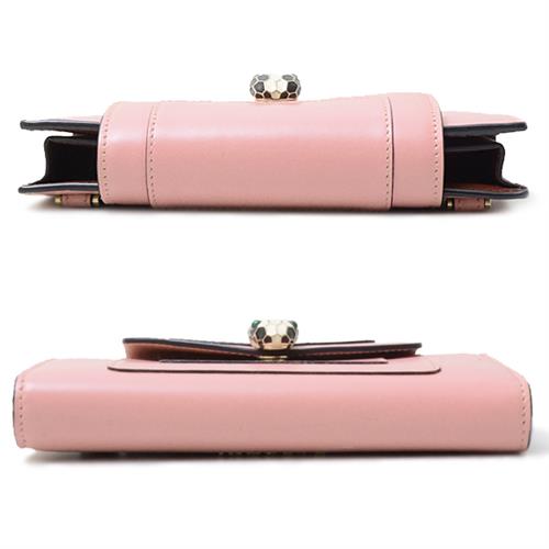 ブルガリ 財布 レディース セルペンティ 長財布 2つ折りチェーンウォレット レザー ピング BVLGARI 288027 中古