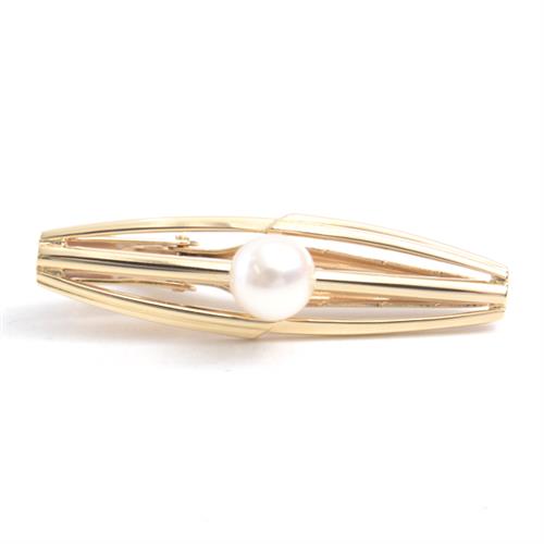 ミキモト カフス タイピン メンズ パール カフス タイピン セット イエローゴールド MIKIMOTO K14 中古