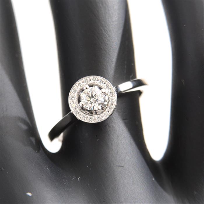 フォーエバーマーク 指輪 レディース センターオブマイユニバース ダイヤモンドリング D0.23ct 0.06ct 13号 プラチナ FOREVER MARK PT900 中古