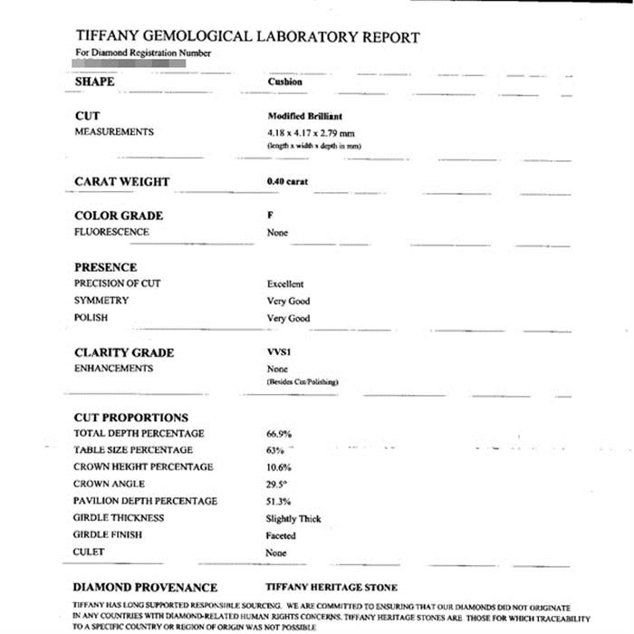 ティファニー 指輪 レディース レガシー ダイヤモンド リング D0.40ct 10号 プラチナ TIFFANY PT950 中古