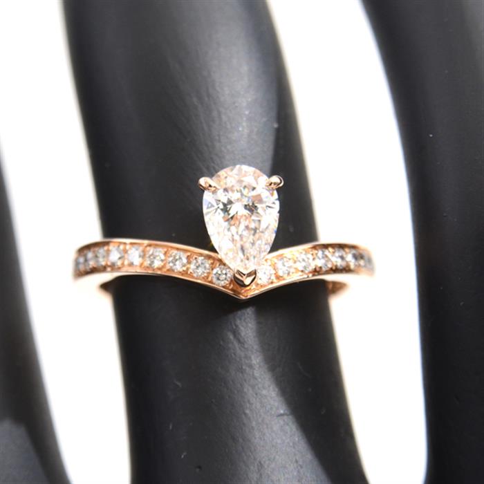 ショーメ 指輪 レディース ジョゼフィーヌ ダイヤモンド リング 49号 D0.51ct ピンクゴールド CHAUMET 750PG 中古