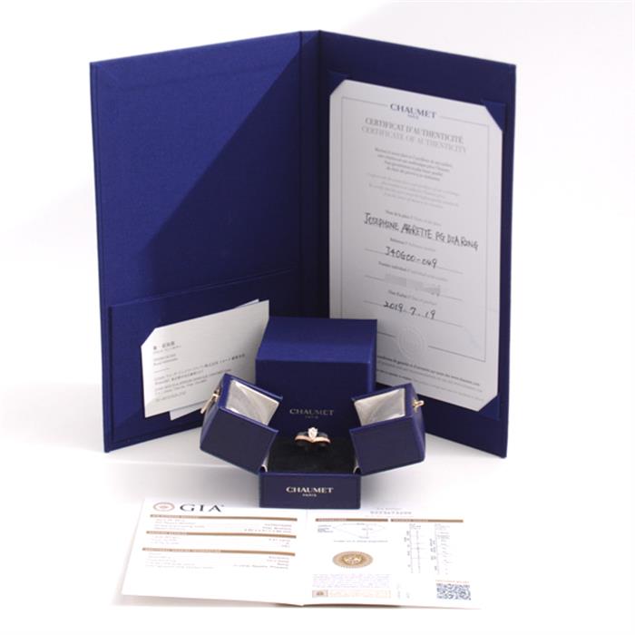 ショーメ 指輪 レディース ジョゼフィーヌ ダイヤモンド リング 49号 D0.51ct ピンクゴールド CHAUMET 750PG 中古