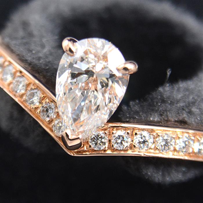 ショーメ 指輪 レディース ジョゼフィーヌ ダイヤモンド リング 49号 D0.51ct ピンクゴールド CHAUMET 750PG 中古