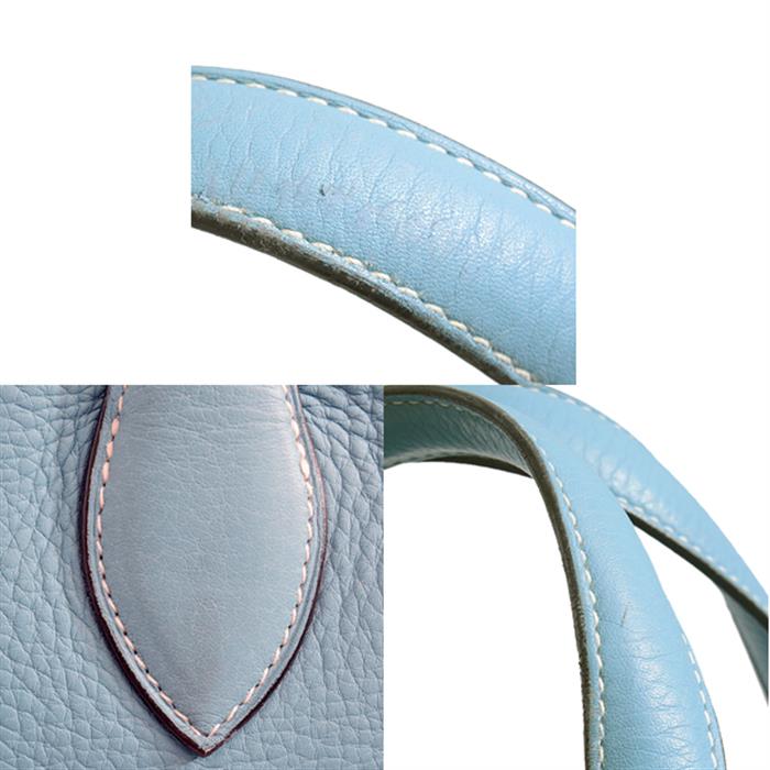 エルメス バッグ レディース メンズ ヴィクトリア43 トリヨン □C刻 ボストンバッグ ブルージーン HERMES 中古