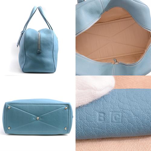 エルメス バッグ レディース メンズ ヴィクトリア43 トリヨン □C刻 ボストンバッグ ブルージーン HERMES 中古