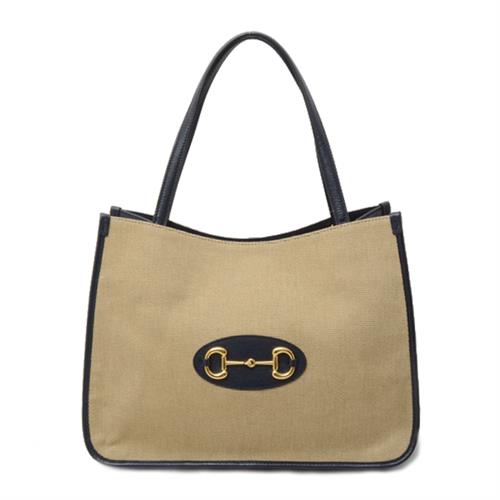 グッチ バッグ レディース ホースビット キャンバス  トートバッグ ハンドバッグ 623694 GUCCI 中古
