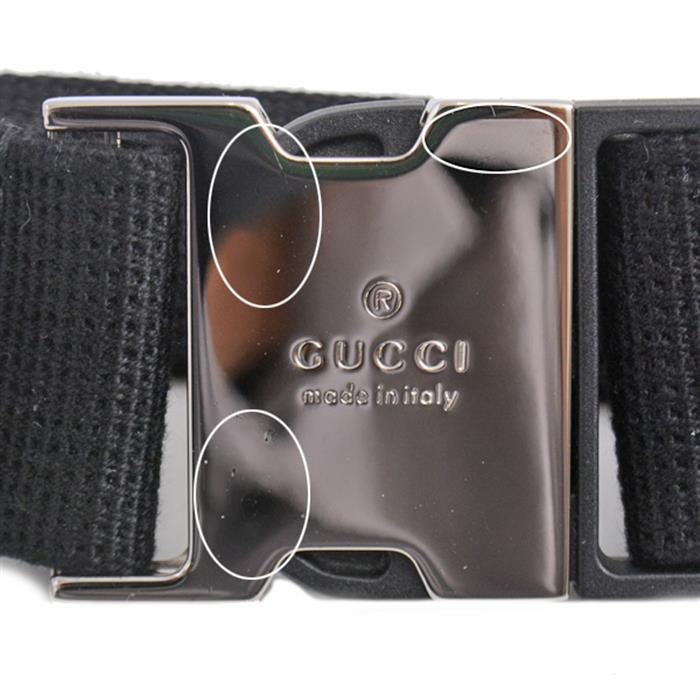 グッチ バッグ メンズ GGエンボス ウエストバッグ Wポーチ ショルダーバッグ ブラック レザー GUCCI 631339 中古