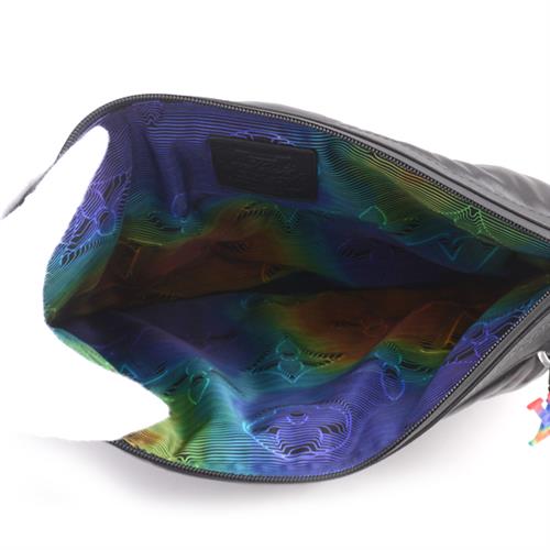 ルイヴィトン バッグ メンズ ヴァージル アブロー ポシェット A4  クラッチバッグ 2054 ブラック レインボー Louis Vuitton M68775 中古