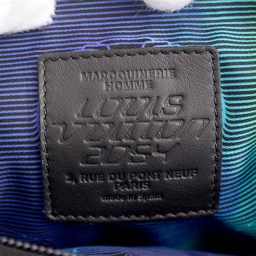 ルイヴィトン バッグ メンズ ヴァージル アブロー ポシェット A4  クラッチバッグ 2054 ブラック レインボー Louis Vuitton M68775 中古