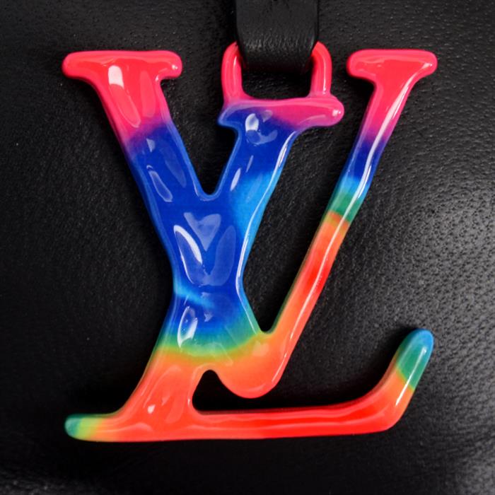 ルイヴィトン バッグ メンズ ヴァージル アブロー ポシェット A4  クラッチバッグ 2054 ブラック レインボー Louis Vuitton M68775 中古