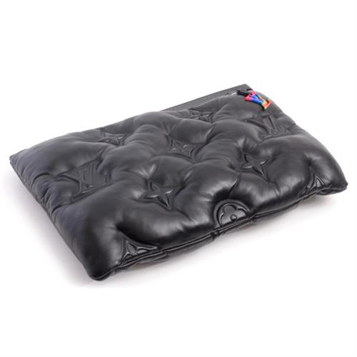 ルイヴィトン バッグ メンズ ヴァージル アブロー ポシェット A4  クラッチバッグ 2054 ブラック レインボー Louis Vuitton M68775 中古