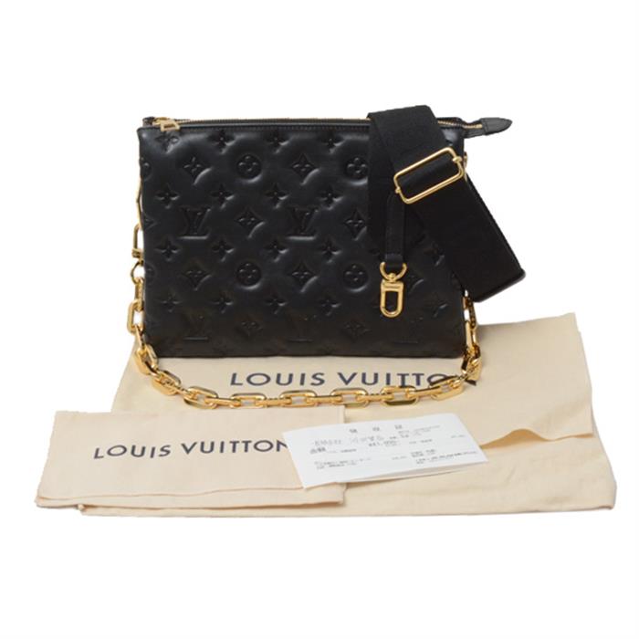 ルイヴィトン バッグ レディース クッサン PM ショルダーバッグ チェーンショルダー ラムスキン ノワールLouis Vuitton M57790 中古