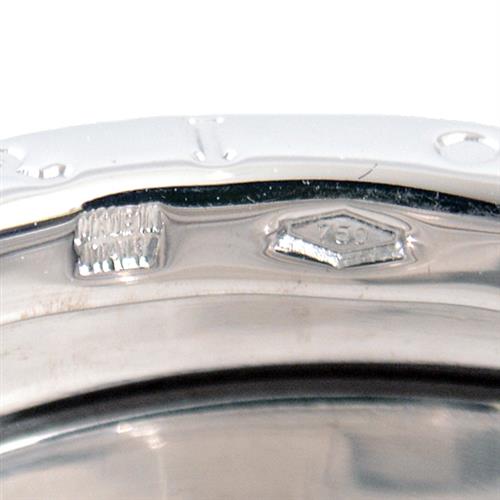 ブルガリ 指輪 レディース メンズ ビーゼロワン リング ホワイトゴールド 51号 実寸サイズ10.5号 BVLGARI B-ZERO1 750WG 中古