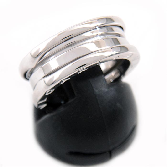 ブルガリ 指輪 レディース メンズ ビーゼロワン リング ホワイトゴールド 51号 実寸サイズ10.5号 BVLGARI B-ZERO1 750WG 中古