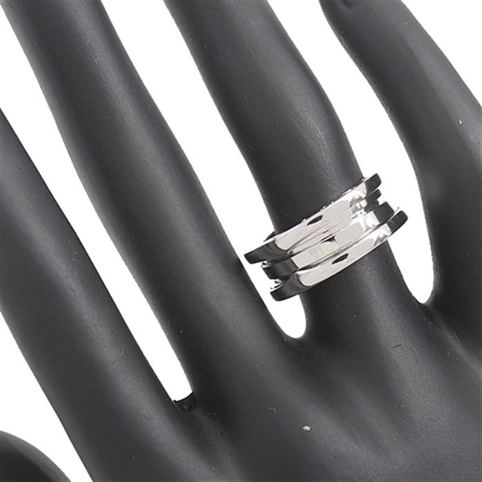 ブルガリ 指輪 レディース メンズ ビーゼロワン リング ホワイトゴールド 51号 実寸サイズ10.5号 BVLGARI B-ZERO1 750WG 中古