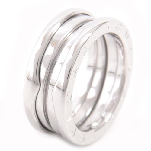 ブルガリ 指輪 レディース メンズ ビーゼロワン リング ホワイトゴールド 51号 実寸サイズ10.5号 BVLGARI B-ZERO1 750WG 中古