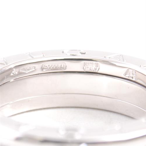 ブルガリ 指輪 レディース ビー ゼロワン B-ZERO1 ソリテール ダイヤリング 49号 D0.34ct ホワイトゴールド BVLGARI 750WG 中古